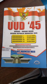 Image of UUD 45 : Undang- Undang Dasar Negara Republik Indonesia 1945